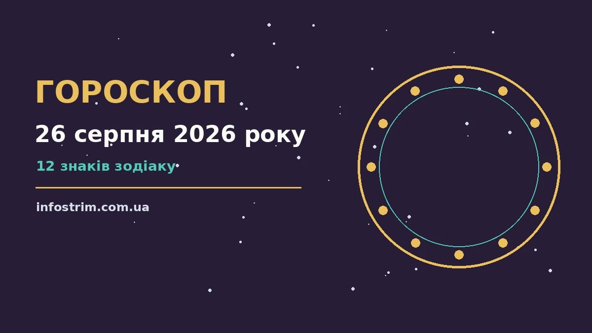 Зодіакальний календар на 26 серпня 2026 року з нотатками про плани дня