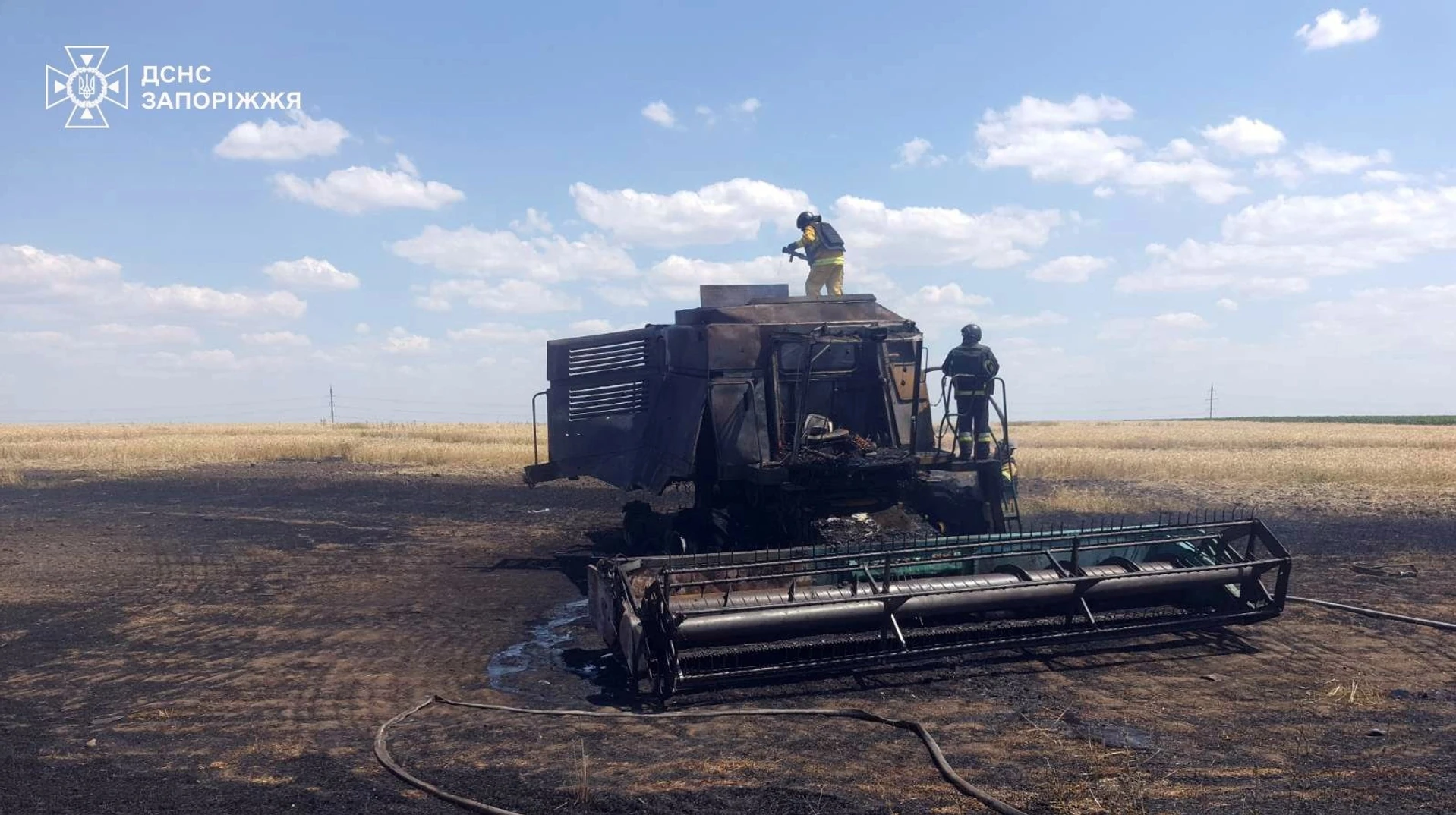 Хронологія інциденту: FPV-дрон вдарив по комбайну на Запоріжжі 15 серпня